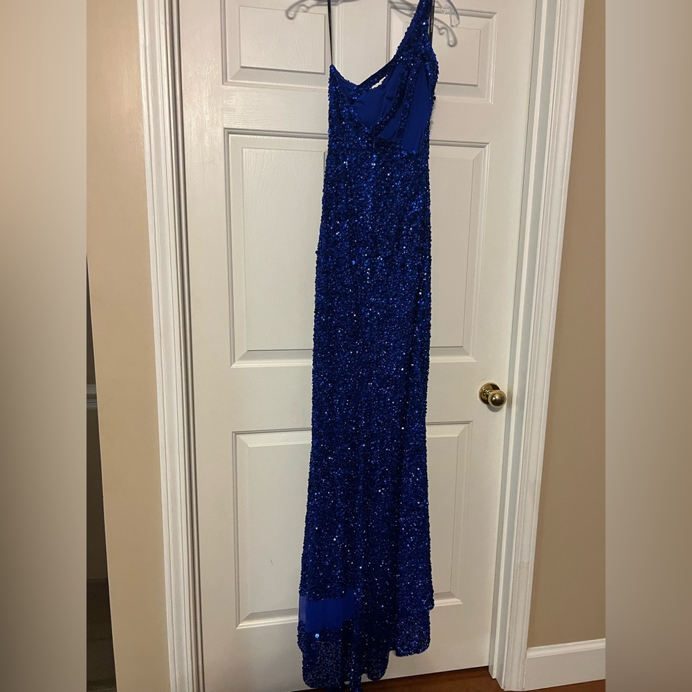 Sherri Hill style number 54330 prom/ formal dress size 6/ royal blue color - Picture 5 of 13